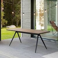 Vilja aintwood ruokapöytä 200x90 cm musta/ruskea